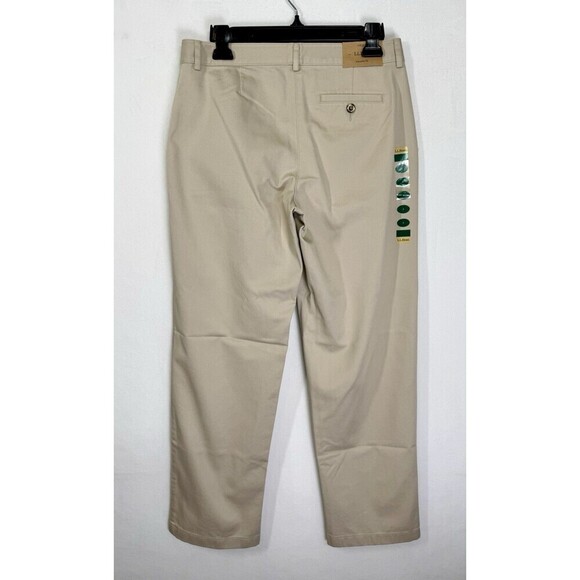 LL Bean Bayside Favorite Fit Pants Womens 4 Khaki Beige Wrinkle Resistant NEW - Picture 5 of 12
